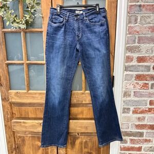 Levis 515 Bootcut Jeans Womens 10L 30x32 Medium Wash Studded Flap Pocket Stretch